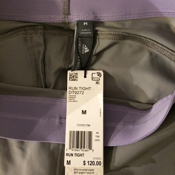 Gray Purple Adidas legging pants (NWT) - Picture 6 of 8